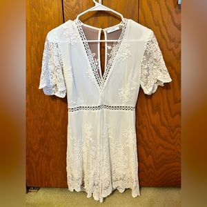 White size small lush lace romper